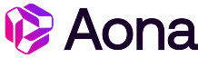 Aona logo on dark
